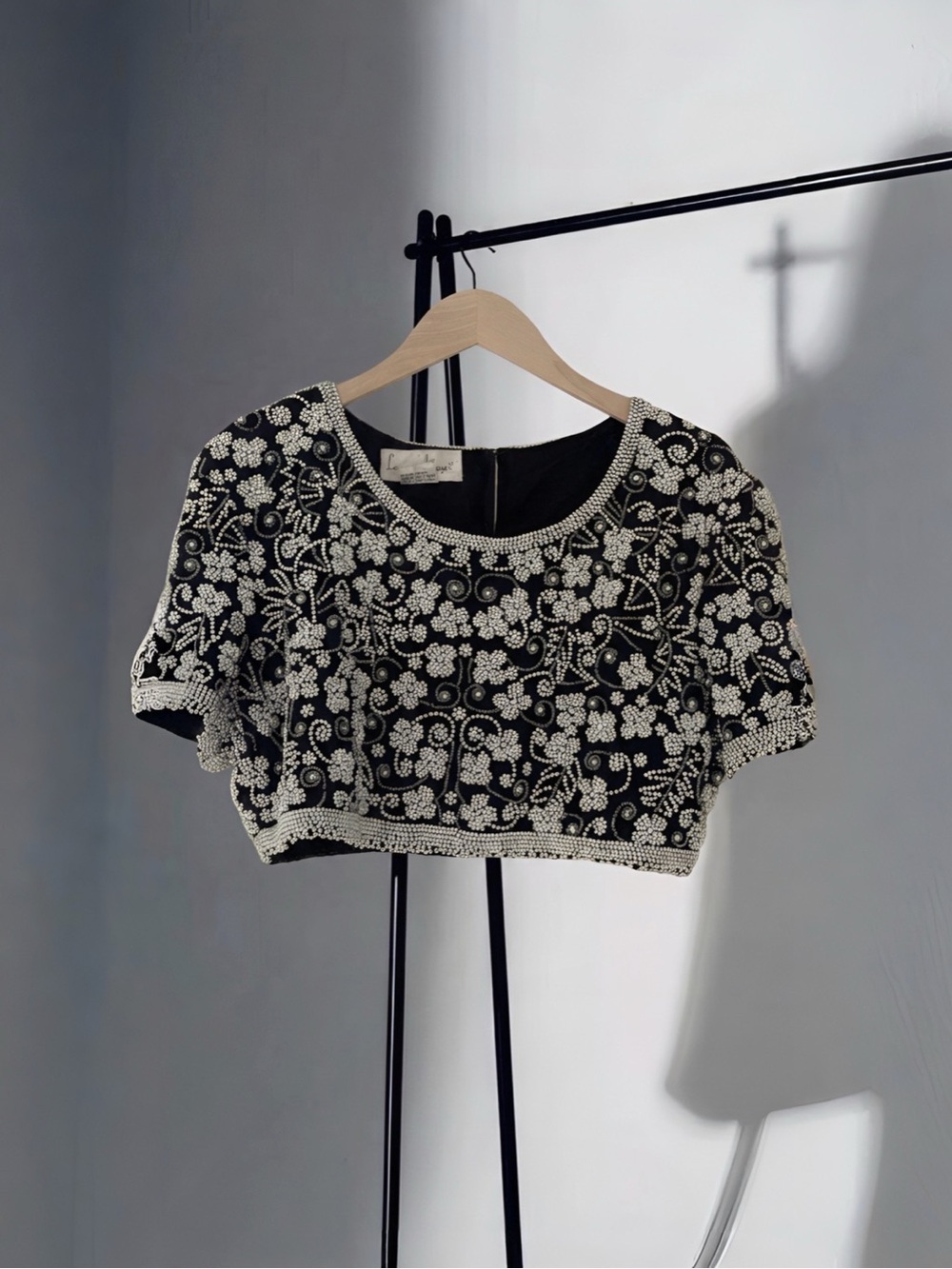 Vintage Laurence Kazar New York Beaded Crop Top
